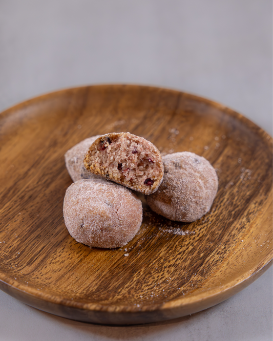Strawberry Snowball Cookies from Okaeri Bakery London
