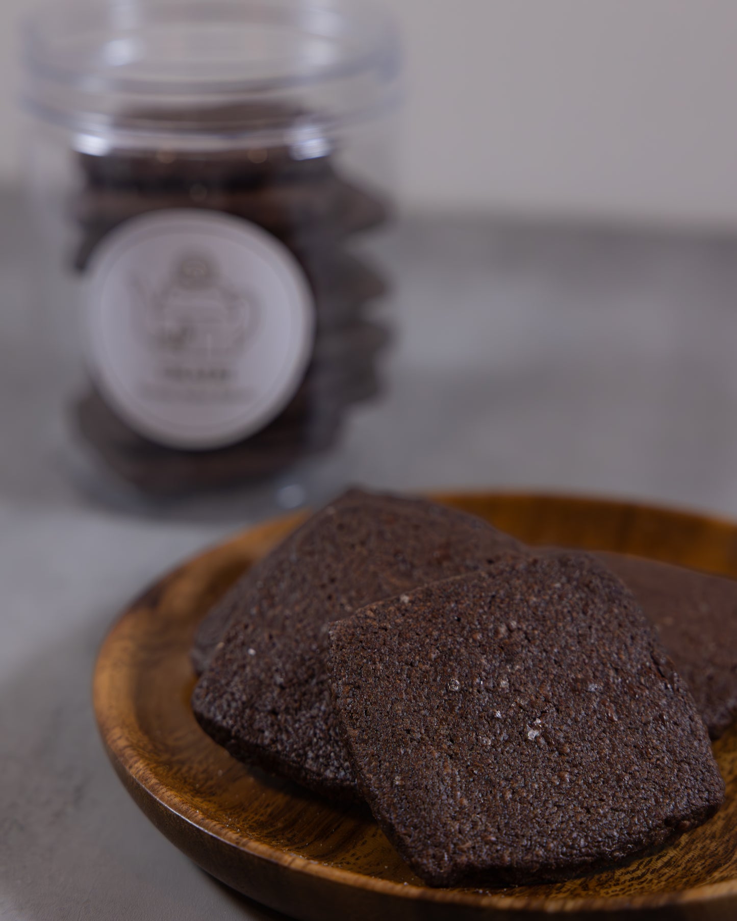 70% Valrhona Guanaja Cookies with Fleur de Sel, crafted by Okaeri Bakery in London