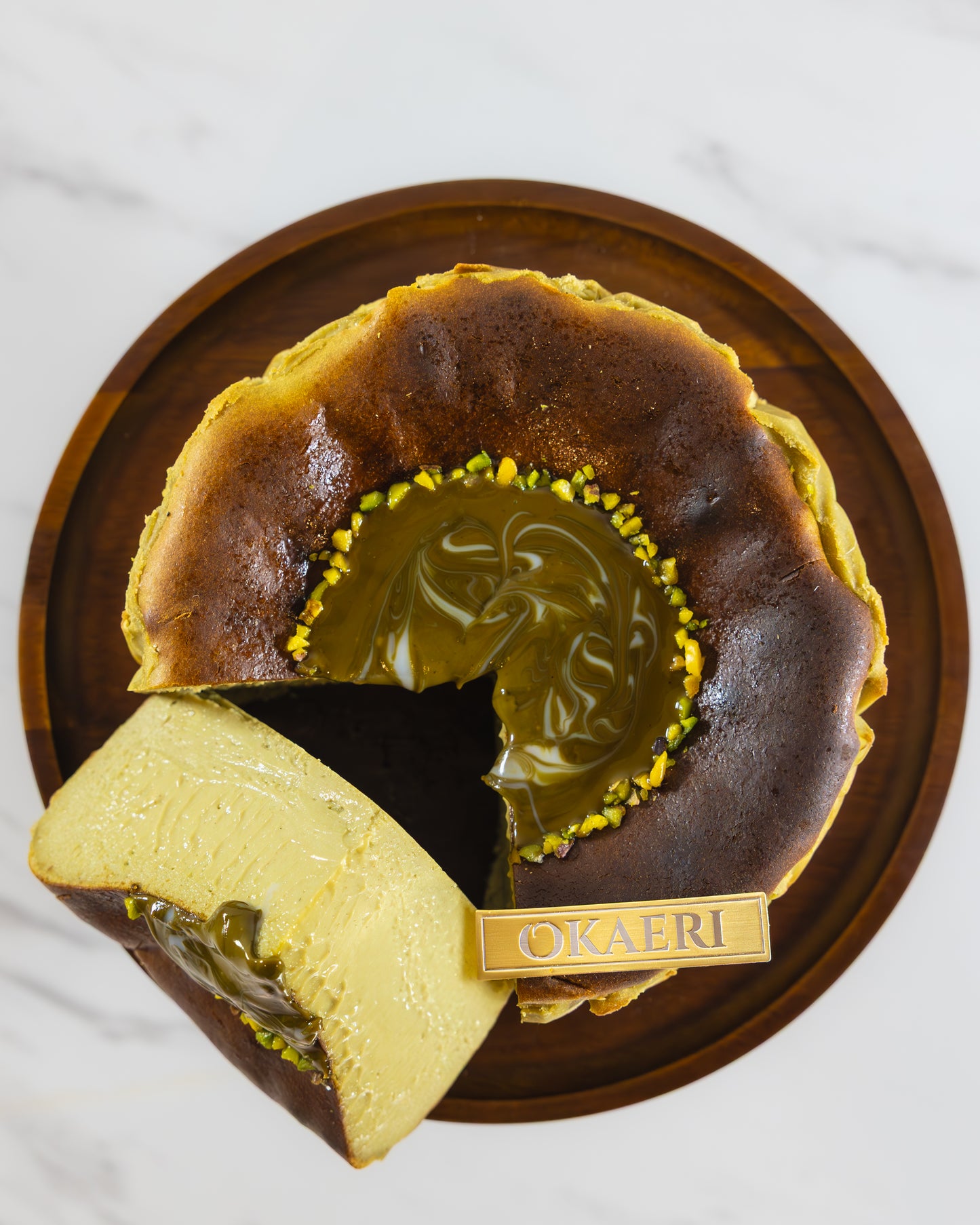 Sicilian Pistachio Basque Burnt Cheesecake