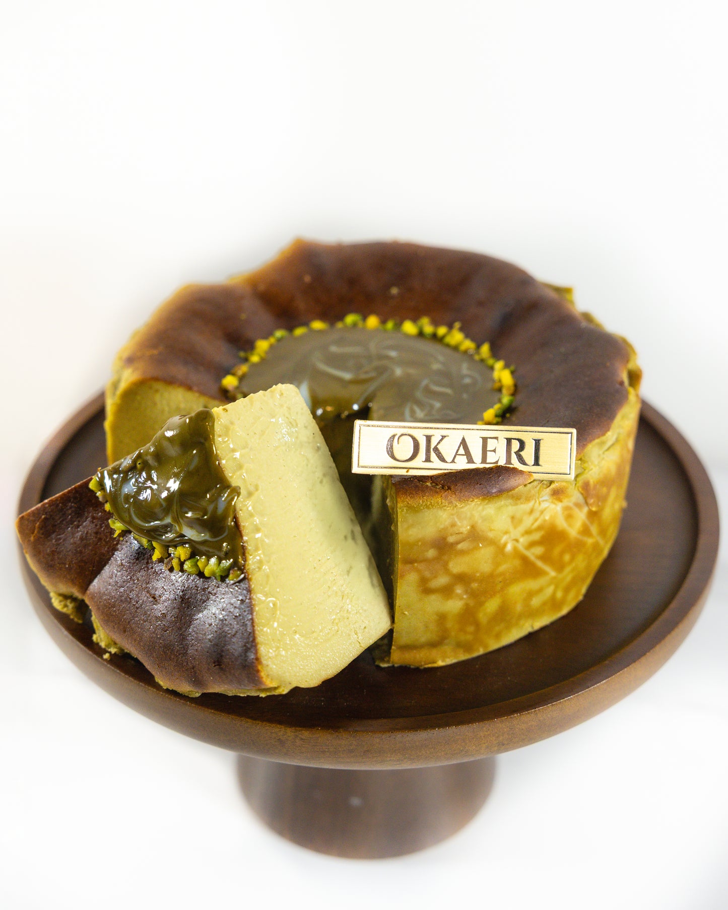 Sicilian Pistachio Basque Burnt Cheesecake
