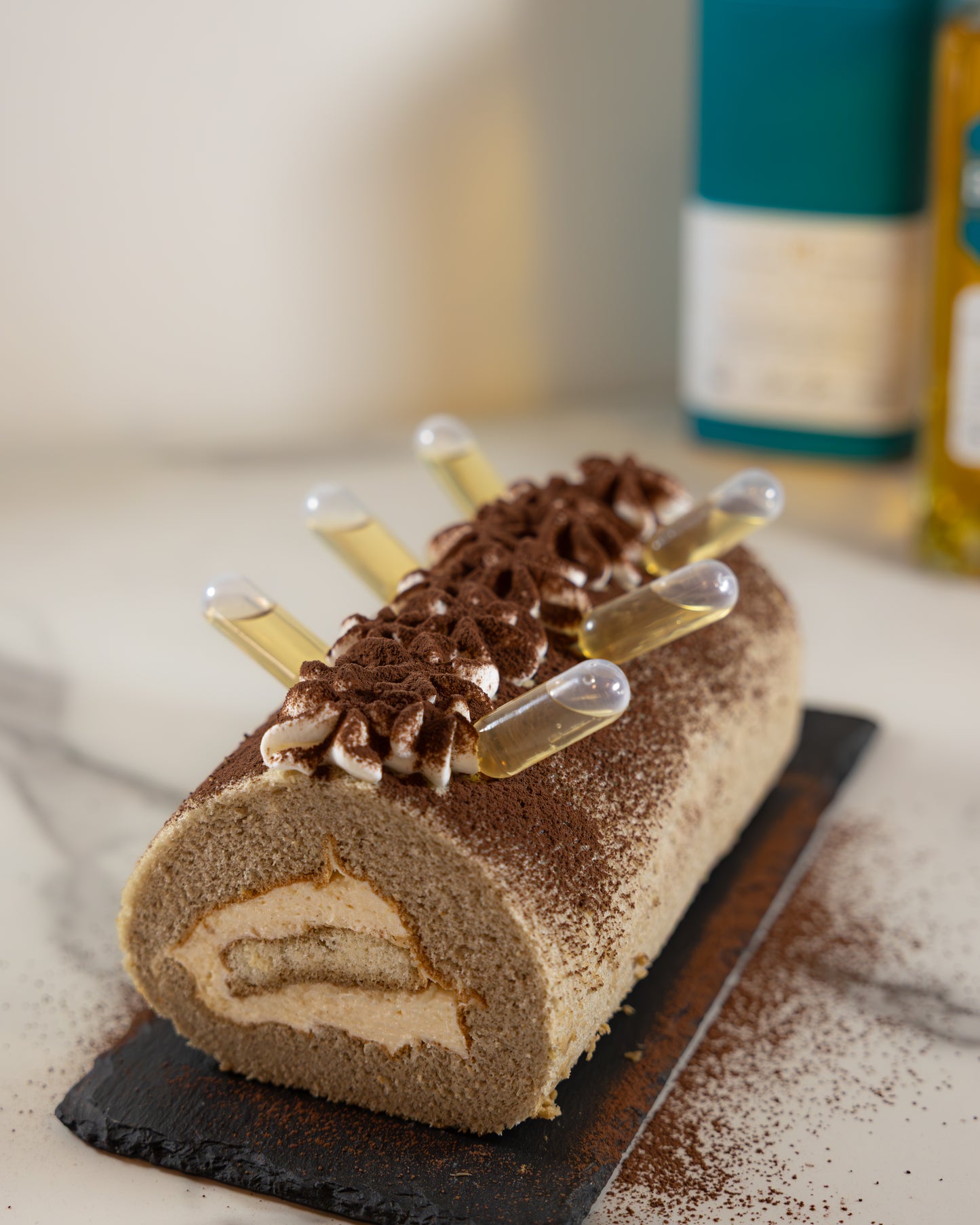 Tiramisu Roll with Whiskey