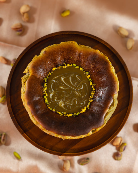 Sicilian Pistachio Basque Burnt Cheesecake