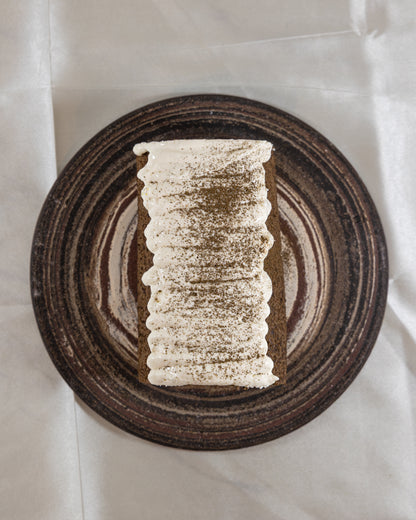 Hojicha Roll with Rich Cheese Foam and Chestnut Cream