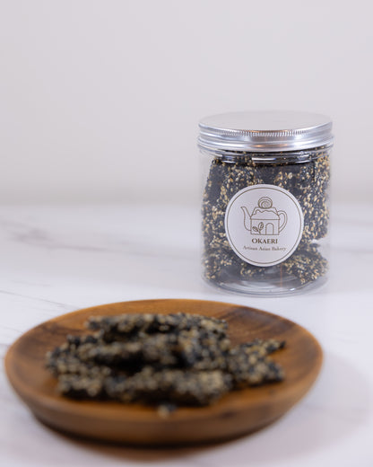 Crispy Kuki Sesame Brittles made by Okaeri Bakery in London 